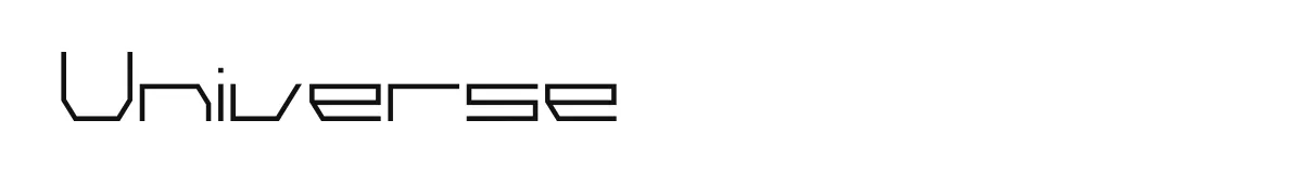 Universe font preview