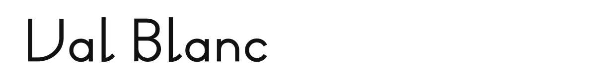 Val Blanc original font preview