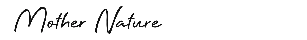 Mother Nature original font preview