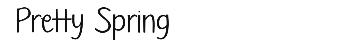 Pretty Spring font preview