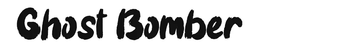 Ghost Bomber font preview