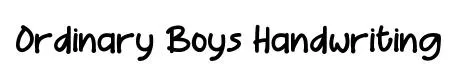 Ordinary Boys Handwriting