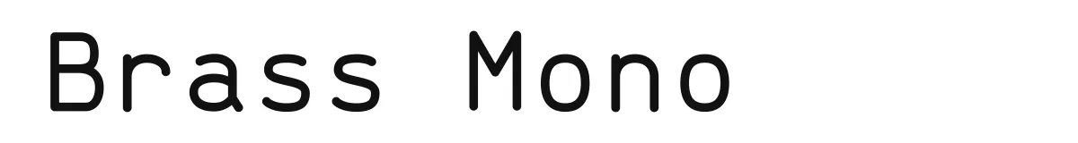 Brass Mono font preview