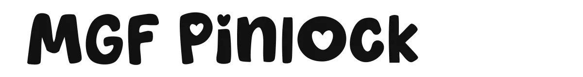 MGF Pinlock font preview