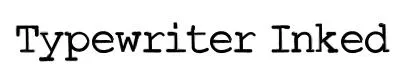 Typewriter Inked font preview