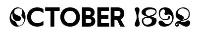 October 1892 font preview