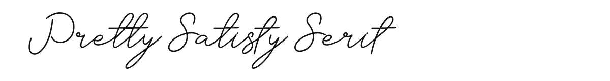 Pretty Satisfy Serif original font preview