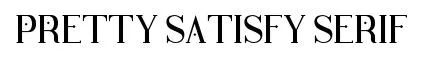 Pretty Satisfy Serif font preview