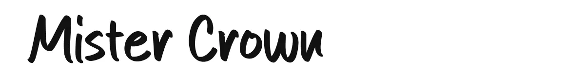 Mister Crown original font preview
