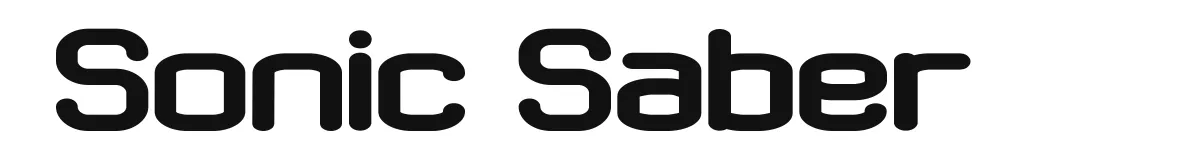 Sonic Saber original font preview