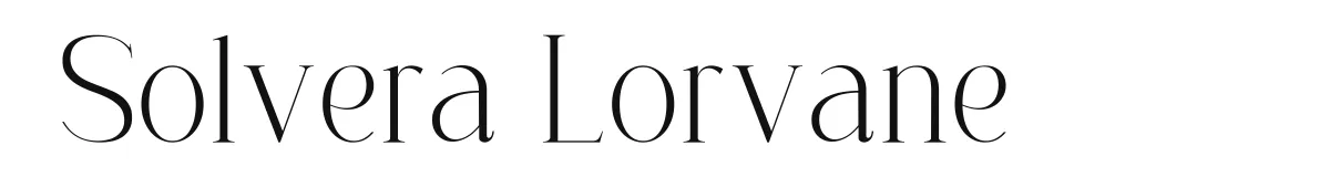Solvera Lorvane original font preview