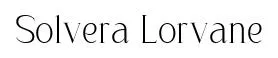 Solvera Lorvane font preview