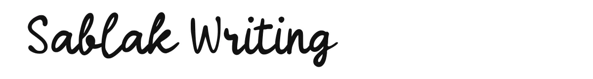 Sablak Writing font preview