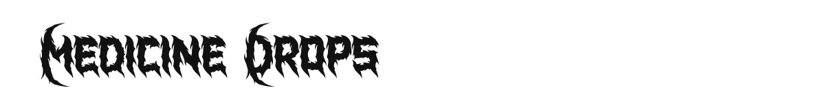 Medicine Drops font preview