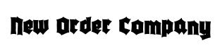 New Order Company original font preview