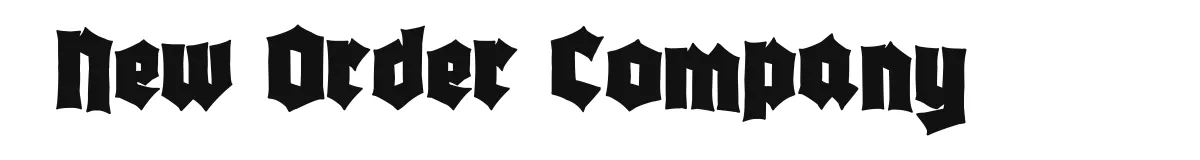 New Order Company original font preview