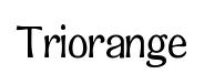 Triorange font preview