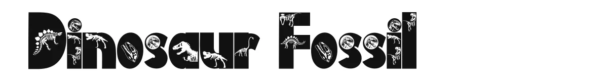 Dinosaur Fossil original font preview
