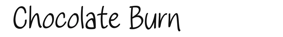 Chocolate Burn original font preview