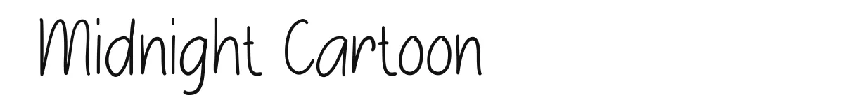 Midnight Cartoon original font preview