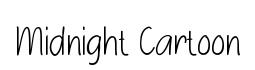 Midnight Cartoon font preview
