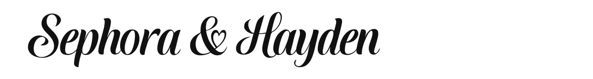 Sephora & Hayden original font preview