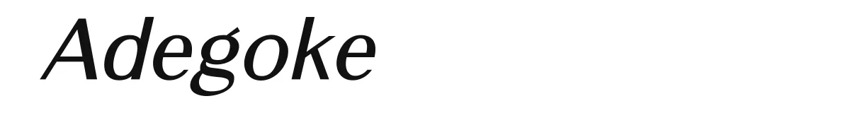 Adegoke (italic) preview