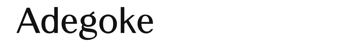 Adegoke font preview