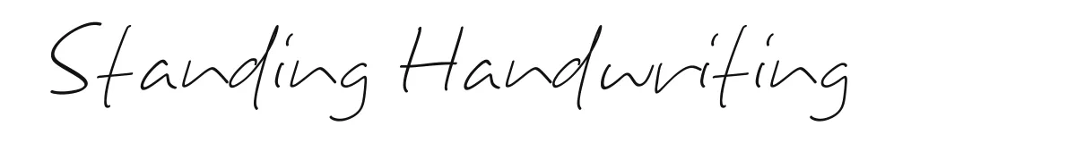 Standing Handwriting font preview