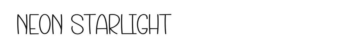 Neon Starlight font preview