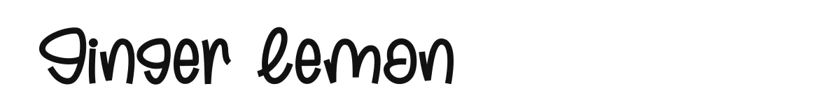 Ginger Lemon font preview