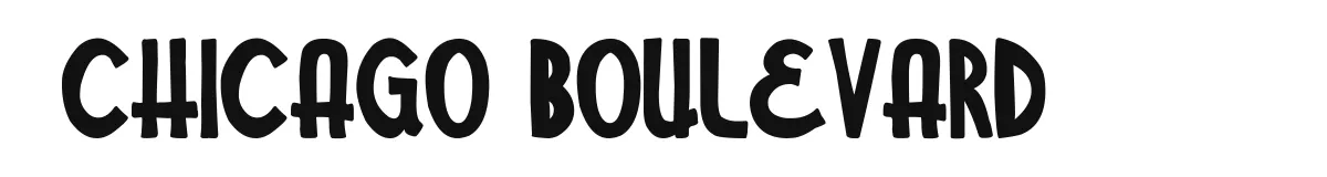 Chicago Boulevard font preview