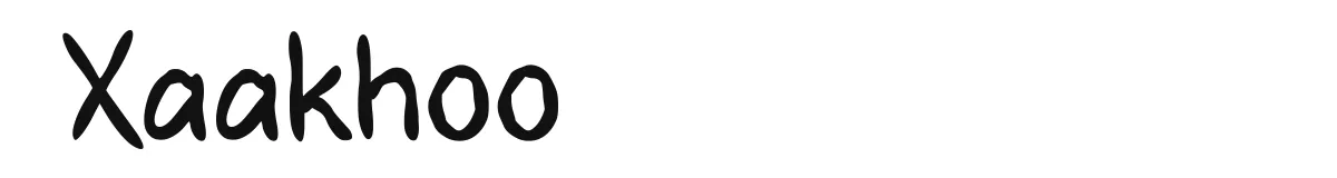 Xaakhoo original font preview