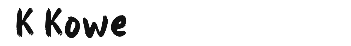 K Kowe font preview
