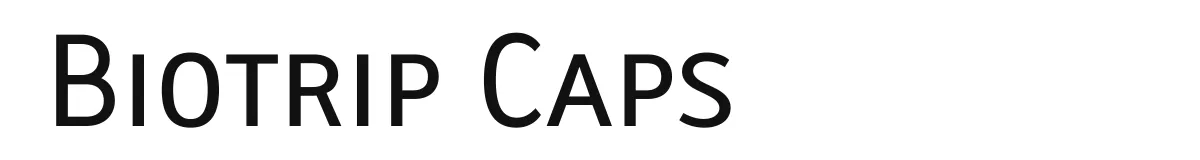 Biotrip Caps font preview