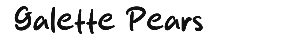 Galette Pears original font preview