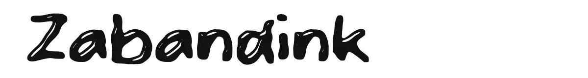 Zabandink font preview