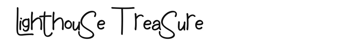 Lighthouse Treasure font preview