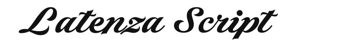 Latenza Script original font preview