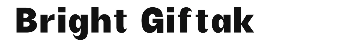 Bright Giftak original font preview
