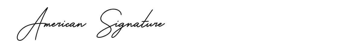 American Signature font preview