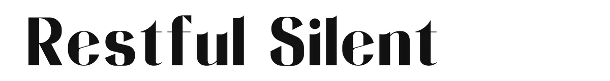 Restful Silent original font preview