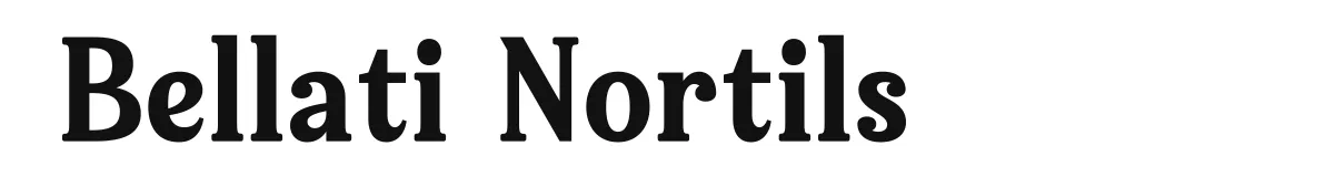 Bellati Nortils original font preview