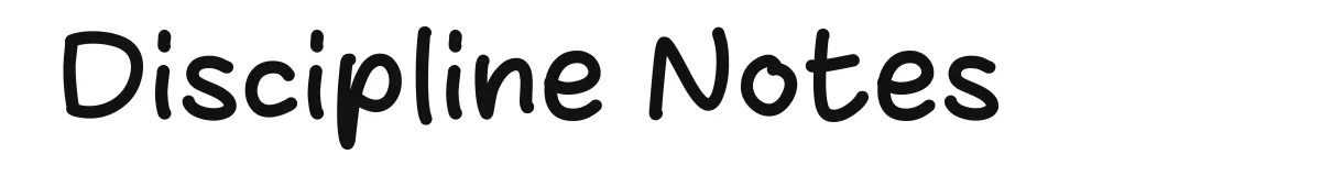 Discipline Notes original font preview