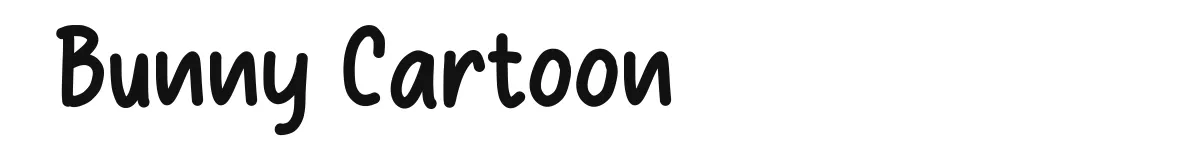 Bunny Cartoon original font preview