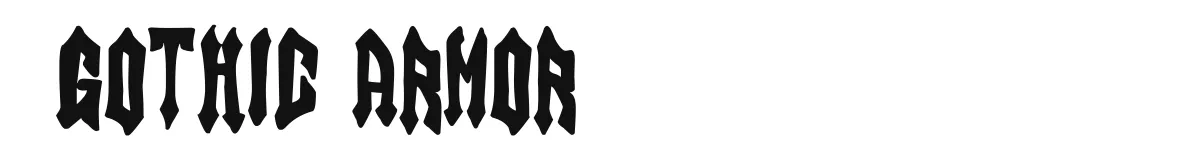 Gothic Armor font preview