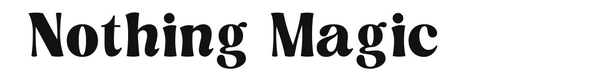 Nothing Magic font preview
