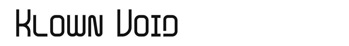 Klown Void original font preview