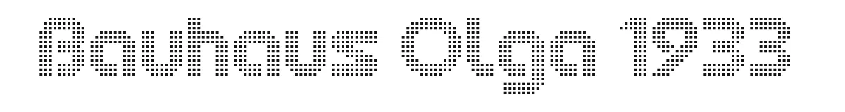 Bauhaus Olga 1933 font preview