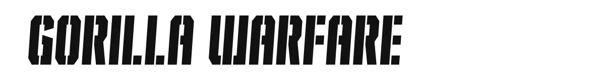 Gorilla Warfare font preview